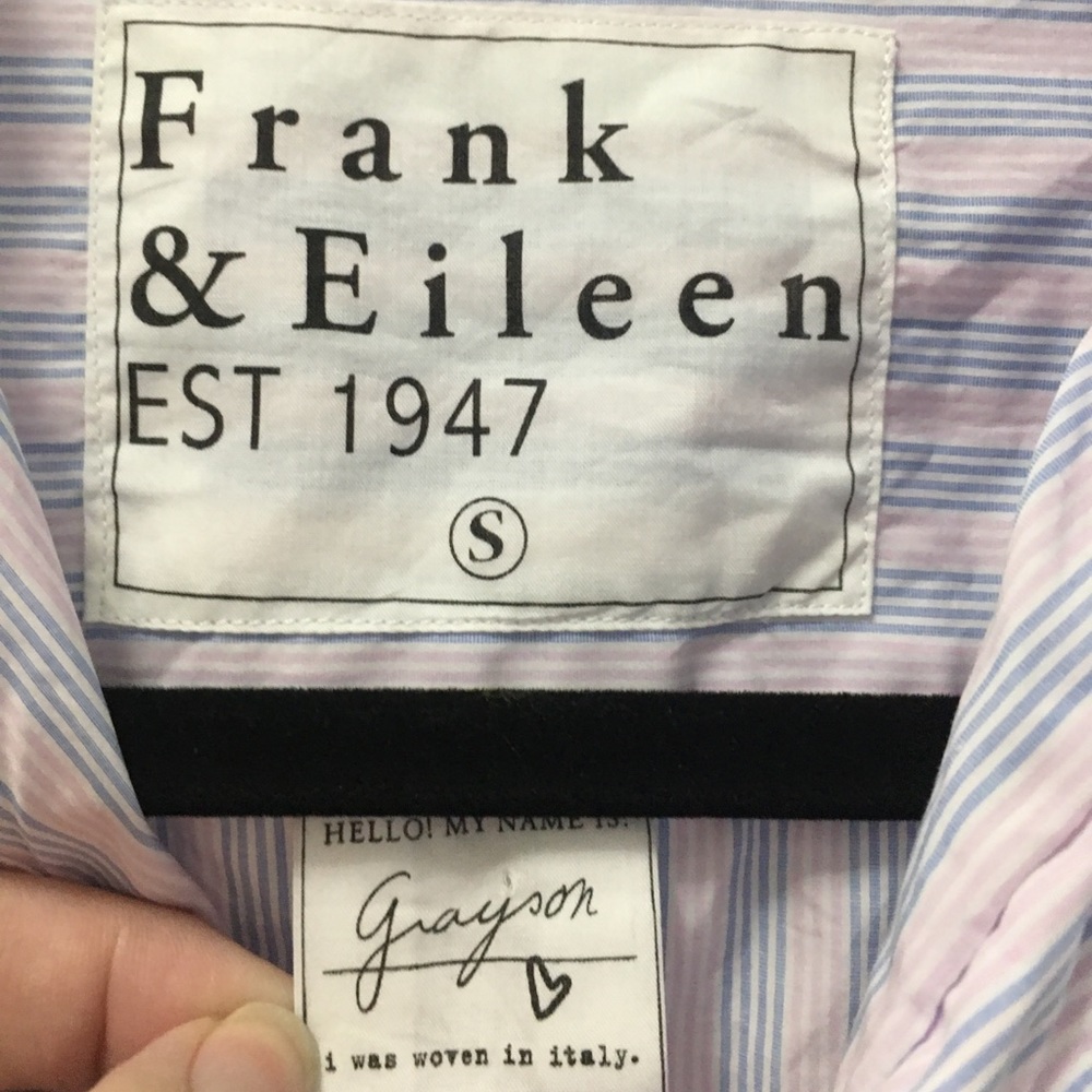 Frank & Eileen pink/blue thin stripe Grayson NWOT - Picture 6 of 13